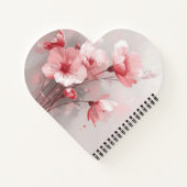 Carnet Fleurs roses, blanches et grises (Dos)