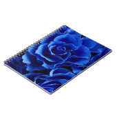 Carnet Fleurs roses bleues romance plante (Côté gauche)