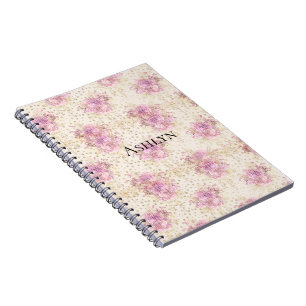 Carnet Fleurs roses Chic