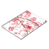 Carnet Fleurs roses de cerisier fleurie florale Sakura ja (Côté gauche)