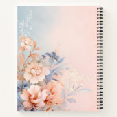 Carnet Fleurs roses Décoration avec Arrière - plan rose (Dos)