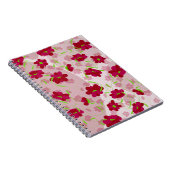 Carnet Fleurs roses et rouges - Floral (Côté Droit)