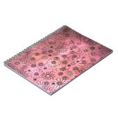 Carnet Fleurs roses fantaisistes (Côté gauche)
