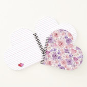 Carnet Fleurs roses lavande et cœurs (Intérieur)