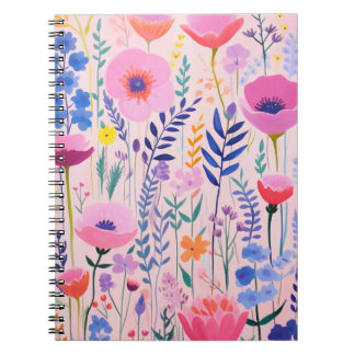 Carnet Fleurs roses mignonnes