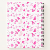 Carnet Fleurs roses mignonnes Motif, Fille Flore design (Dos)
