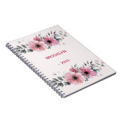 Carnet Fleurs roses modernes (Côté Droit)
