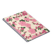 Carnet Fleurs Roses, Motif Floral, Motif De Fleurs (Côté Droit)