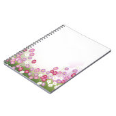 Carnet Fleurs roses, pourpres et blanches (Côté gauche)