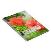 Carnet Fleurs Roses romantiques (Côté Droit)