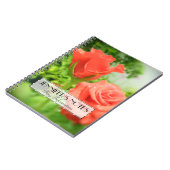 Carnet Fleurs Roses romantiques (Côté gauche)