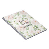 Carnet Fleurs roses romantiques blush (Côté Droit)