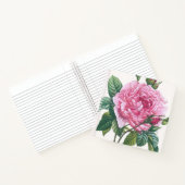 Carnet Fleurs roses roses avec Feuilles verts (Intérieur)