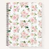 Carnet Fleurs roses, Roses roses, Fleurs Aquarelles (Devant)