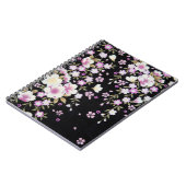 Carnet Fleurs roses tombantes en cascade (Côté gauche)