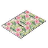 Carnet Fleurs roses tropicales (Côté gauche)