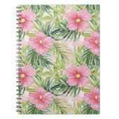 Carnet Fleurs roses tropicales (Devant)