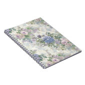 Carnet Fleurs roses violettes romantiques (Côté Droit)