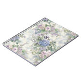 Carnet Fleurs roses violettes romantiques (Côté gauche)
