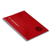 Carnet Fleurs Rouge Gras (Côté Droit)