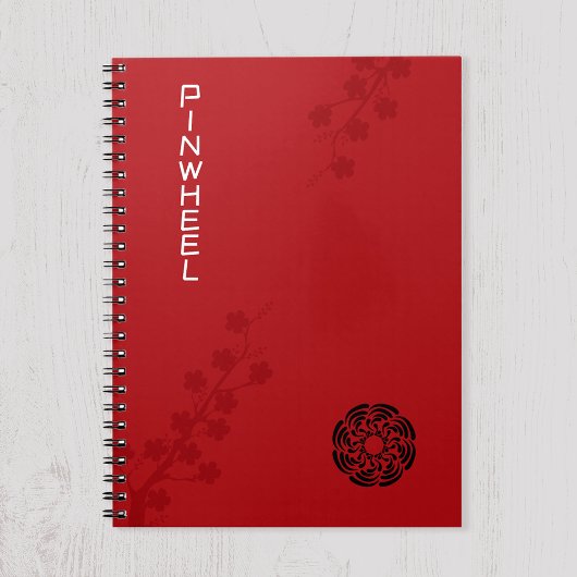 Carnet Fleurs Rouge Gras