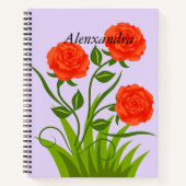 Carnet Fleurs rouges (Devant)