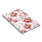 Carnet Fleurs Rouges Chic Assez (Côté Droit)
