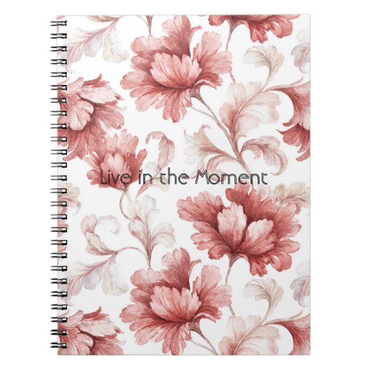 Carnet Fleurs Rouges Chic Assez (Devant)