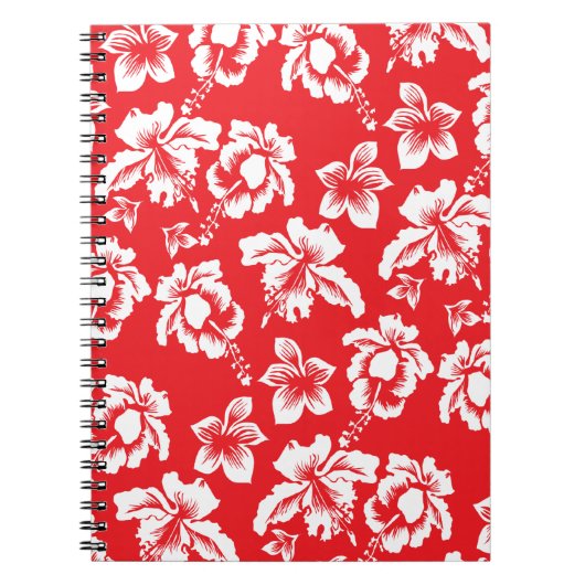 Carnet Fleurs rouges hawaïennes (Devant)