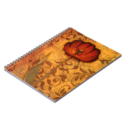 Carnet Fleurs rouges I (Côté gauche)