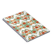 Carnet Fleurs rouges style chinois (Côté Droit)