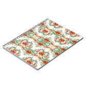 Carnet Fleurs rouges style chinois (Côté gauche)