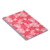 Carnet Fleurs rouges sur blanc. (Côté Droit)