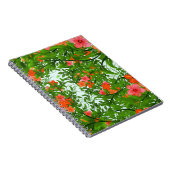 Carnet Fleurs rouges sur l'art vert (Côté Droit)