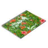 Carnet Fleurs rouges sur l'art vert (Côté gauche)