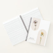 Carnet Fleurs sauvages Boho modernes simples sur blanc (Intérieur)