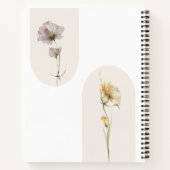 Carnet Fleurs sauvages Boho modernes simples sur blanc (Dos)