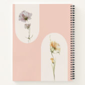 Carnet Fleurs sauvages Boho modernes simples sur Rose dou (Dos)