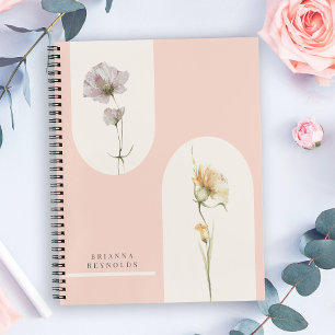 Carnet Fleurs sauvages Boho modernes simples sur Rose dou