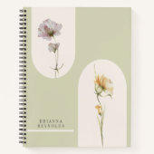 Carnet Fleurs sauvages Boho modernes simples sur Sage Gre (Devant)