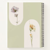 Carnet Fleurs sauvages Boho modernes simples sur Sage Gre (Dos)