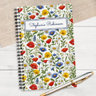 Carnet Fleurs Sauvages Colorées Jolies Fleurs Personnalis