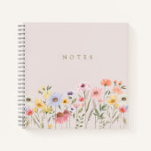 Carnet Fleurs sauvages de champ aquarelle, notes de monta (Devant)