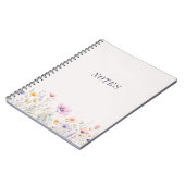 Carnet Fleurs sauvages de prairie à l'aquarelle Notes Min (Côté gauche)