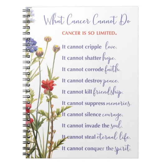 Carnet Fleurs sauvages de soutien au cancer (Devant)