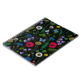 Carnet Fleurs sauvages en noir (Côté gauche)
