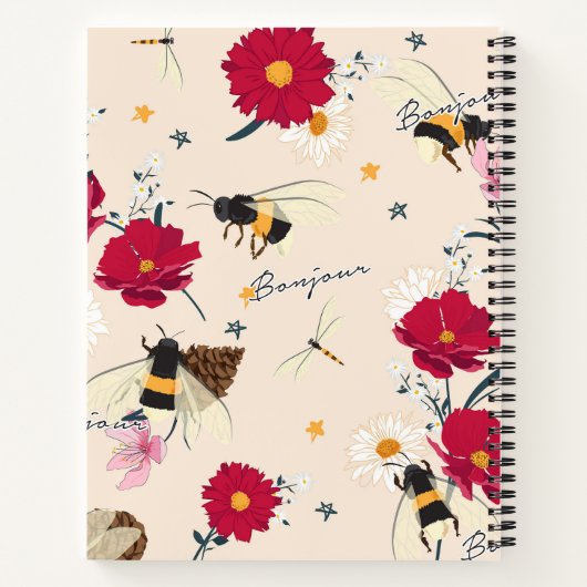 Carnet Fleurs sauvages et bourdons (Dos)