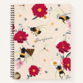 Carnet Fleurs sauvages et bourdons (Devant)