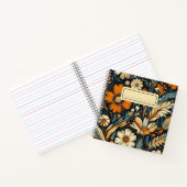 Carnet Fleurs sauvages et oiseaux oranges géants dans l'a (Intérieur)