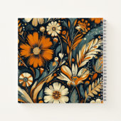 Carnet Fleurs sauvages et oiseaux oranges géants dans l'a (Dos)